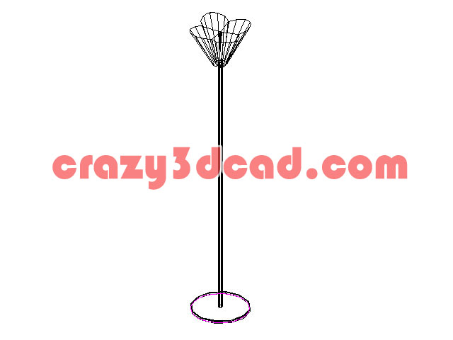 Trumpet Streetlight Cad 3D Model